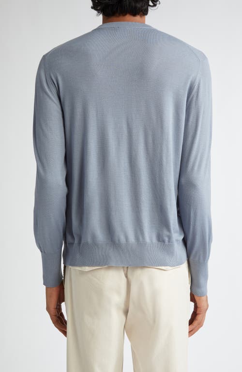 Eleventy Avalon Wool Crewneck Sweater In Sky Blue