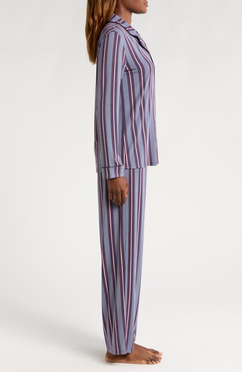 Shop Nordstrom Moonlight Eco Knit Pajamas In Grey Folkstone Saturday Stripe