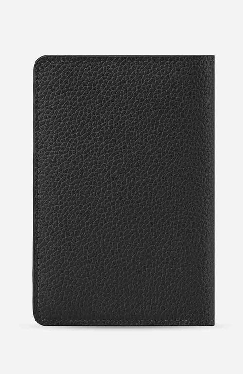 Maison De Sabre Maison De Sabré Leather Passport Holder In Black Caviar