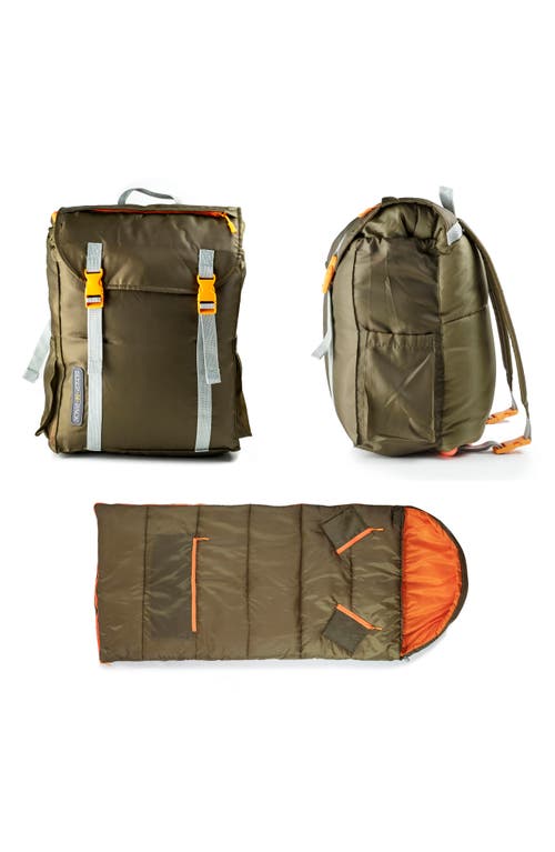 Mimish Kids' Sleep-n-pack Water Repellent Sleeping Bag Backpack In Orange