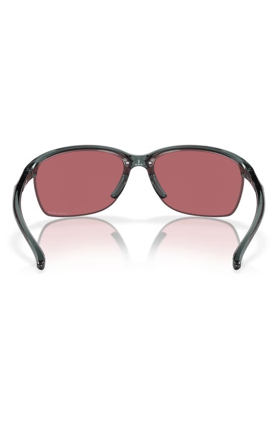 Oakley Unstoppable 65mm Prizm™ Gradient Oversize Polarized Rectangular Sunglasses In Shiny Black