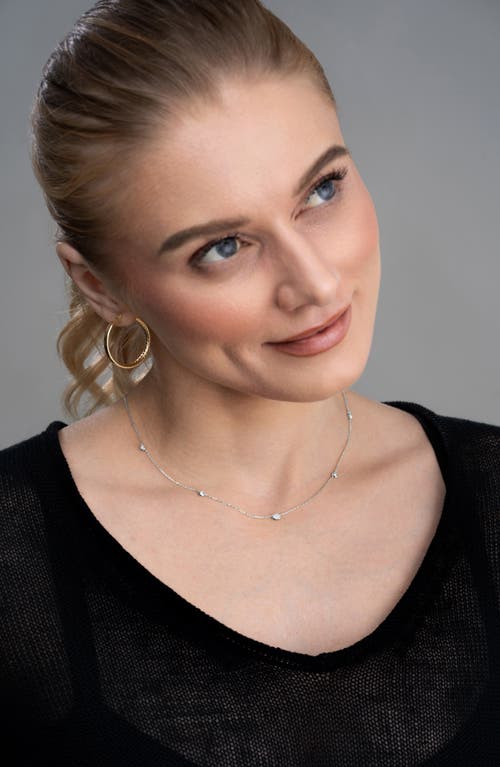 Bony Levy Monaco Diamond Station Necklace In 18k White Gold