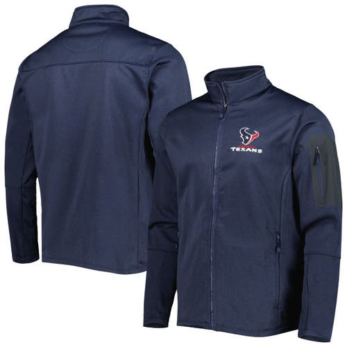 Men's Dunbrooke Heather Navy Houston Texans Freestyle Coated Tech Fleece Full-Zip Jacket