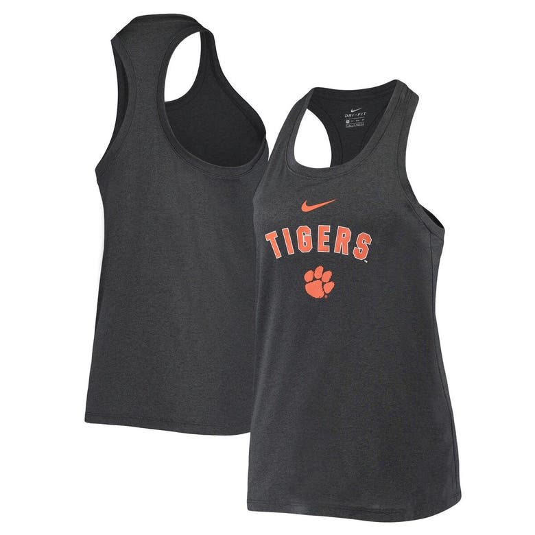 Shop Nike Anthracite Clemson Tigers Arch & Logo Classic Performance Tank Top