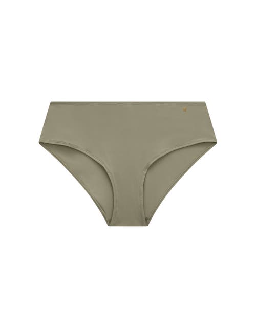 Nudea The Stretch Mid Rise Bikini Brief In Sage Green