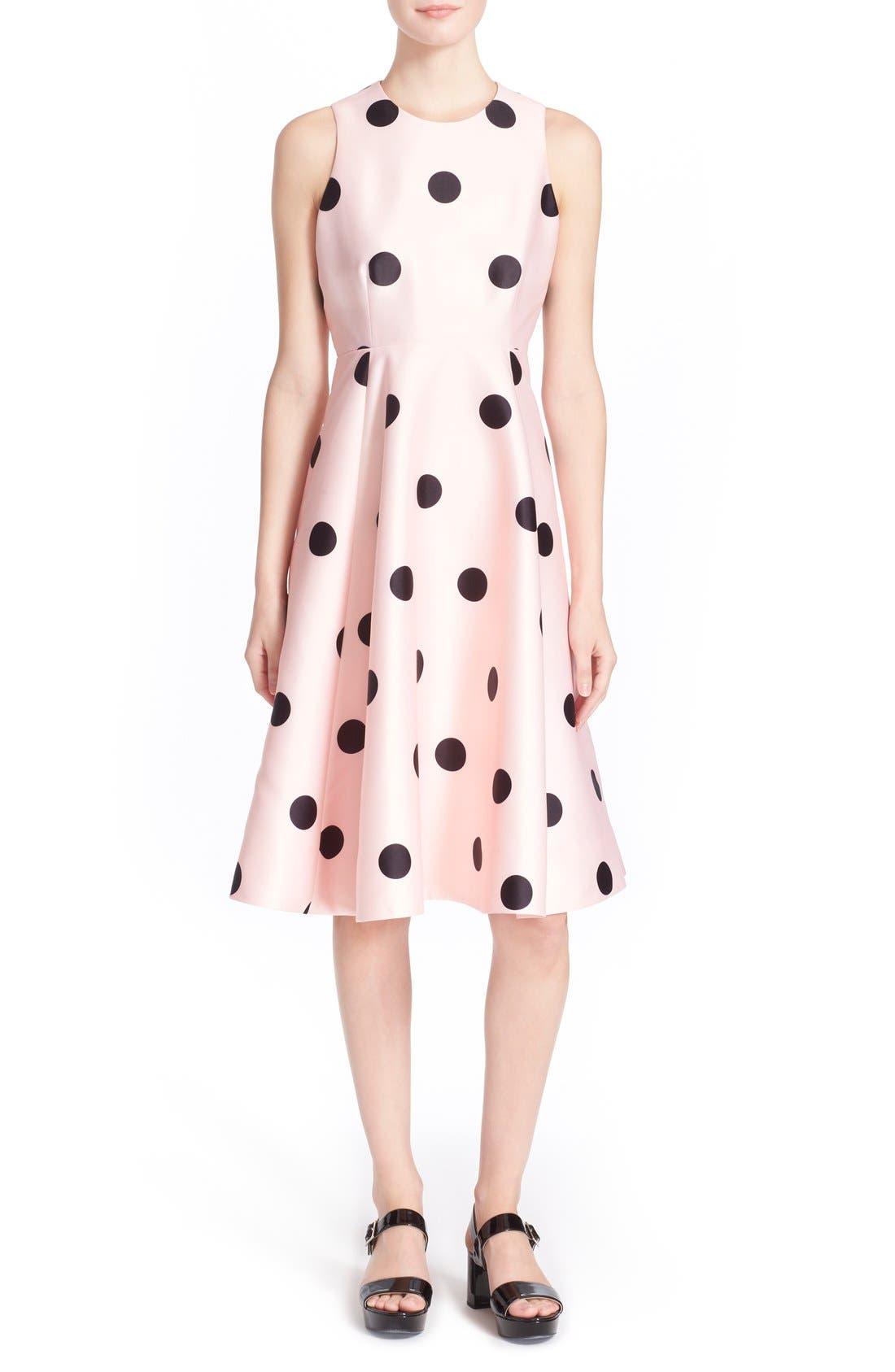 kate spade pink polka dot dress