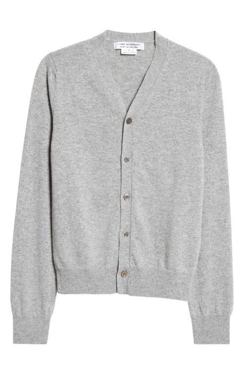 Shop Comme Des Garçons Comme Des Garçons Cashmere V-neck Cardigan In Grey