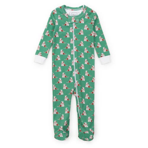 Shop Lila And Hayes Parker Zipper Pajama In Santa's Helper