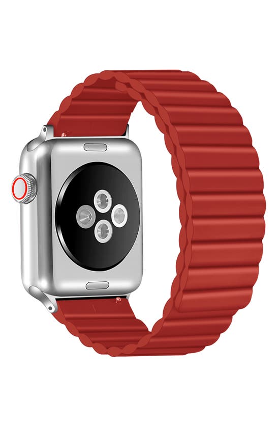 Shop The Posh Tech Magnetic Silicone Apple Watch® Watchband In Red