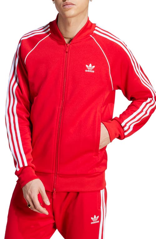 adidas Lifestyle Superstar Track Jacket Better Scarlet/White at Nordstrom, R