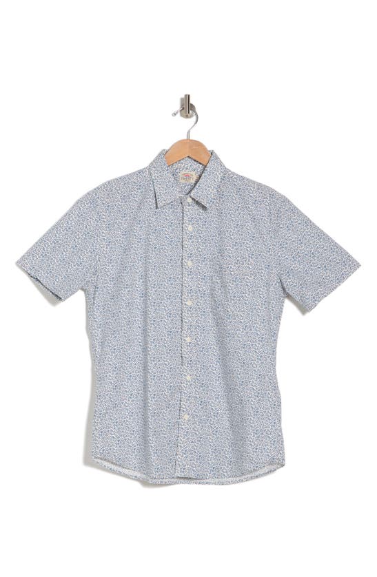 Faherty Playa Short Sleeve Stretch Cotton Button-down Shirt In Citrus Floral