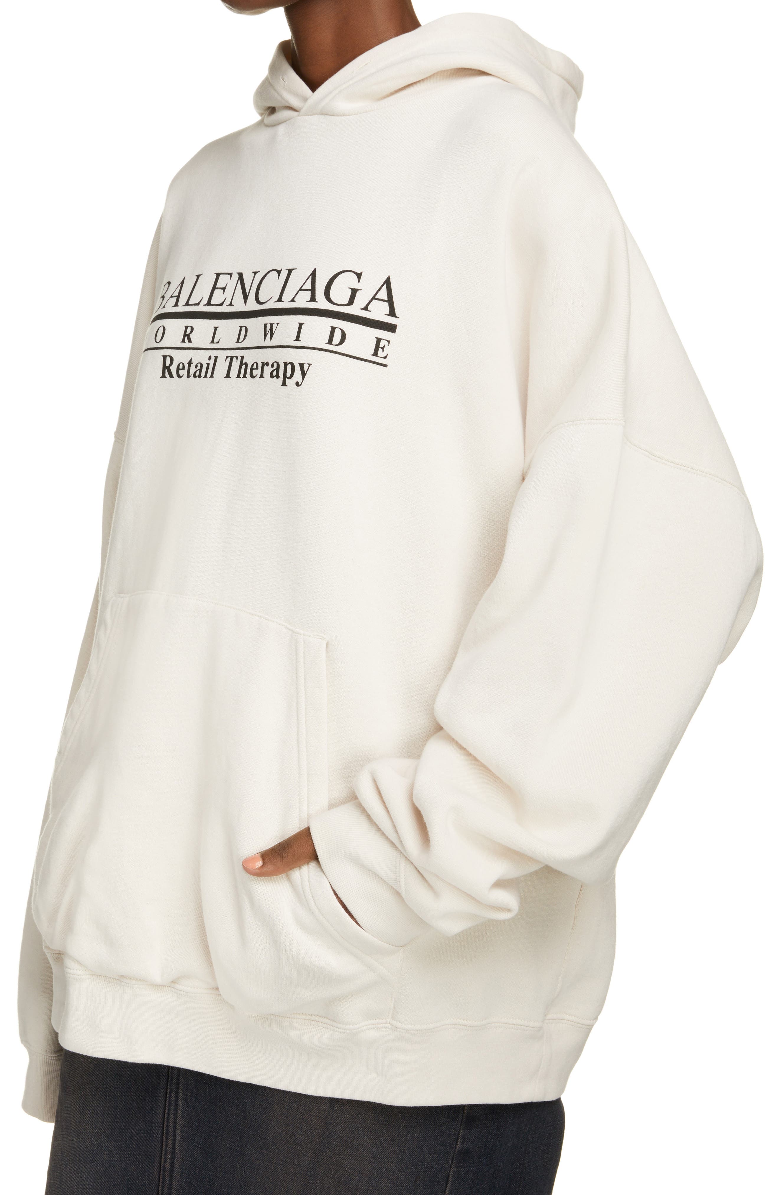 white graphic sweater