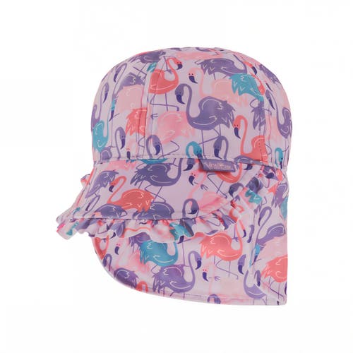 Shop Uv Skinz Swim Flap Hat In Fancy Flamingos