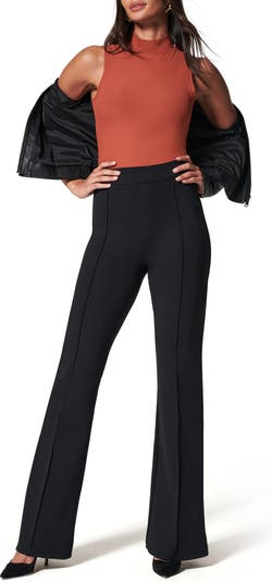 NWT SPANX 20252R The Perfect Pant in Black Knit Ponte Hi-Rise Flare,  Women's XL