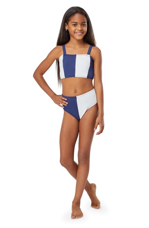 Habitual Kids Kids' Colorblock Two-Piece Swimsuit Navy at Nordstrom,