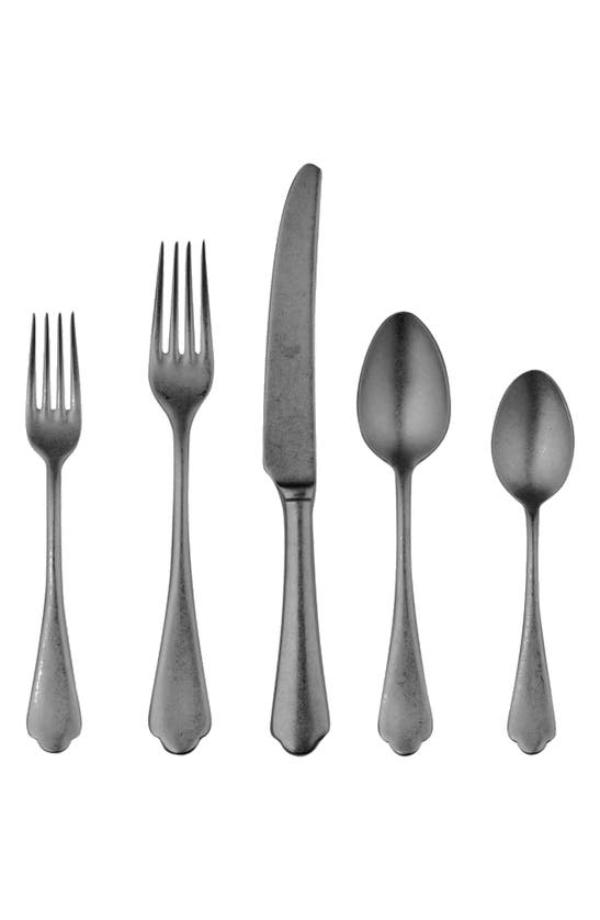 Mepra Dolce Vita Pewter 5-piece Place Setting In Black