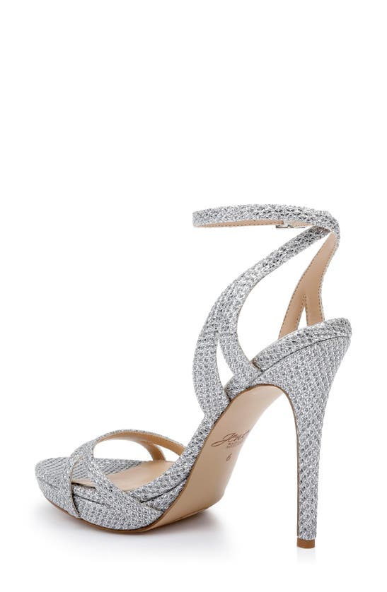 Jewel Badgley Mischka Gemma Ankle Strap Sandal In Silver