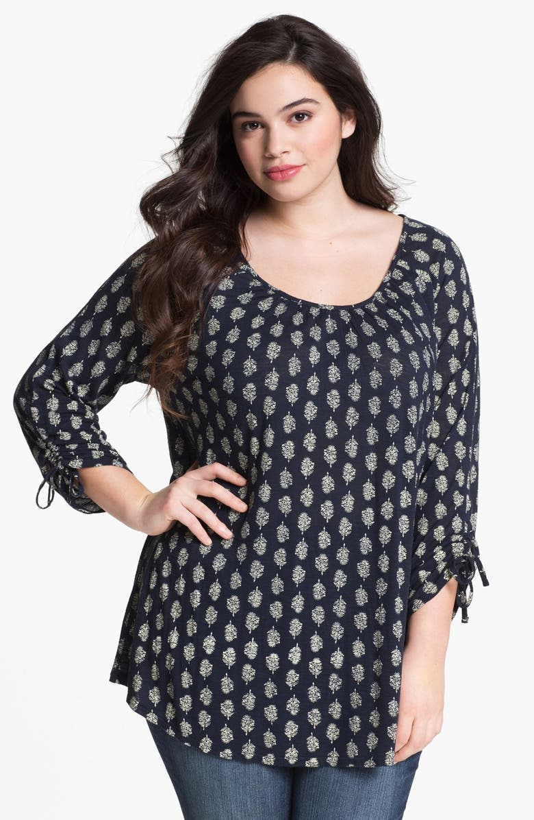 Lucky Brand Floral Print Top (Plus Size) | Nordstrom