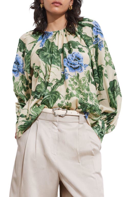 Shop & Other Stories Floral Cotton & Silk Trapeze Top In Aop Della