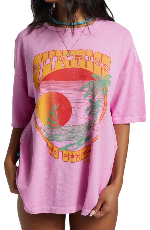 Billabong Sunrise to Sunset Oversize Graphic T-Shirt Paradise Pink at Nordstrom,