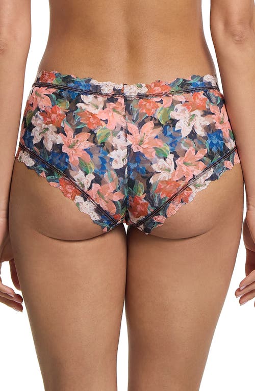 Hanky Panky Printed Signature Lace Boyshort In Wonderous Black