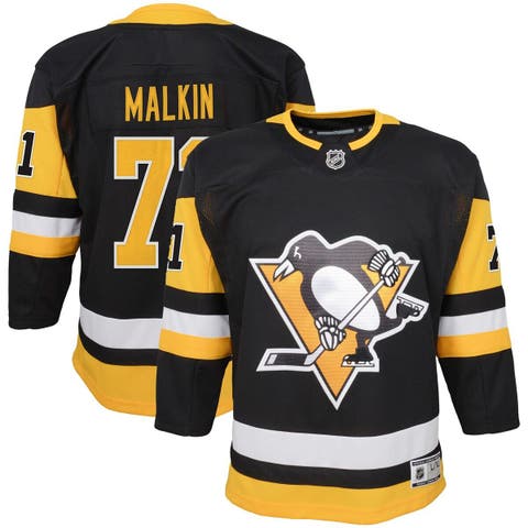 Men's Fanatics Branded Sidney Crosby Black/Gold Pittsburgh Penguins Player Lace-Up V-Neck Pullover Hoodie