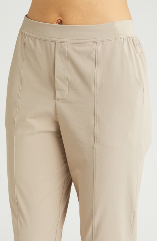 Zella Vantage High Waist Ankle Pants In Tan Thread