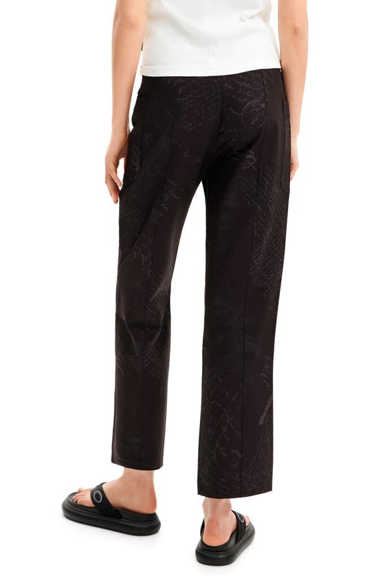 Shop Desigual Message Pants In Black