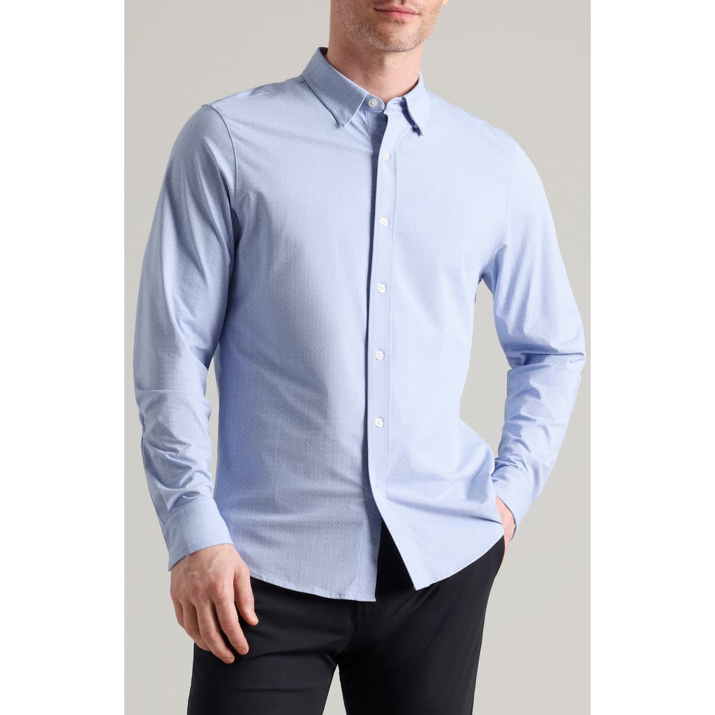 Rhone Slim Fit Commuter Button-down Shirt In Blue Dot