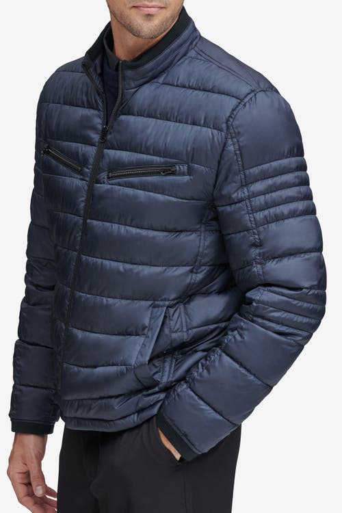 Shop Andrew Marc Grymes Packable Quilted Puffer Jacket In Ink