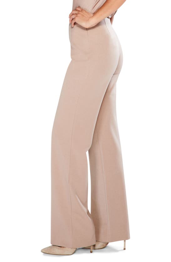 Nic + Zoe Work It Woven Wide-leg Trousers In Mochachino