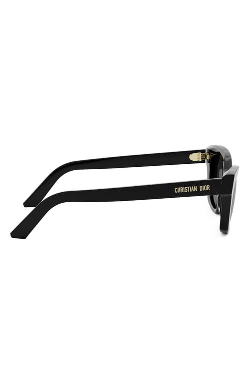 Shop Dior 'midnight B2i Cat Eye Sunglasses In Shiny Black/smoke
