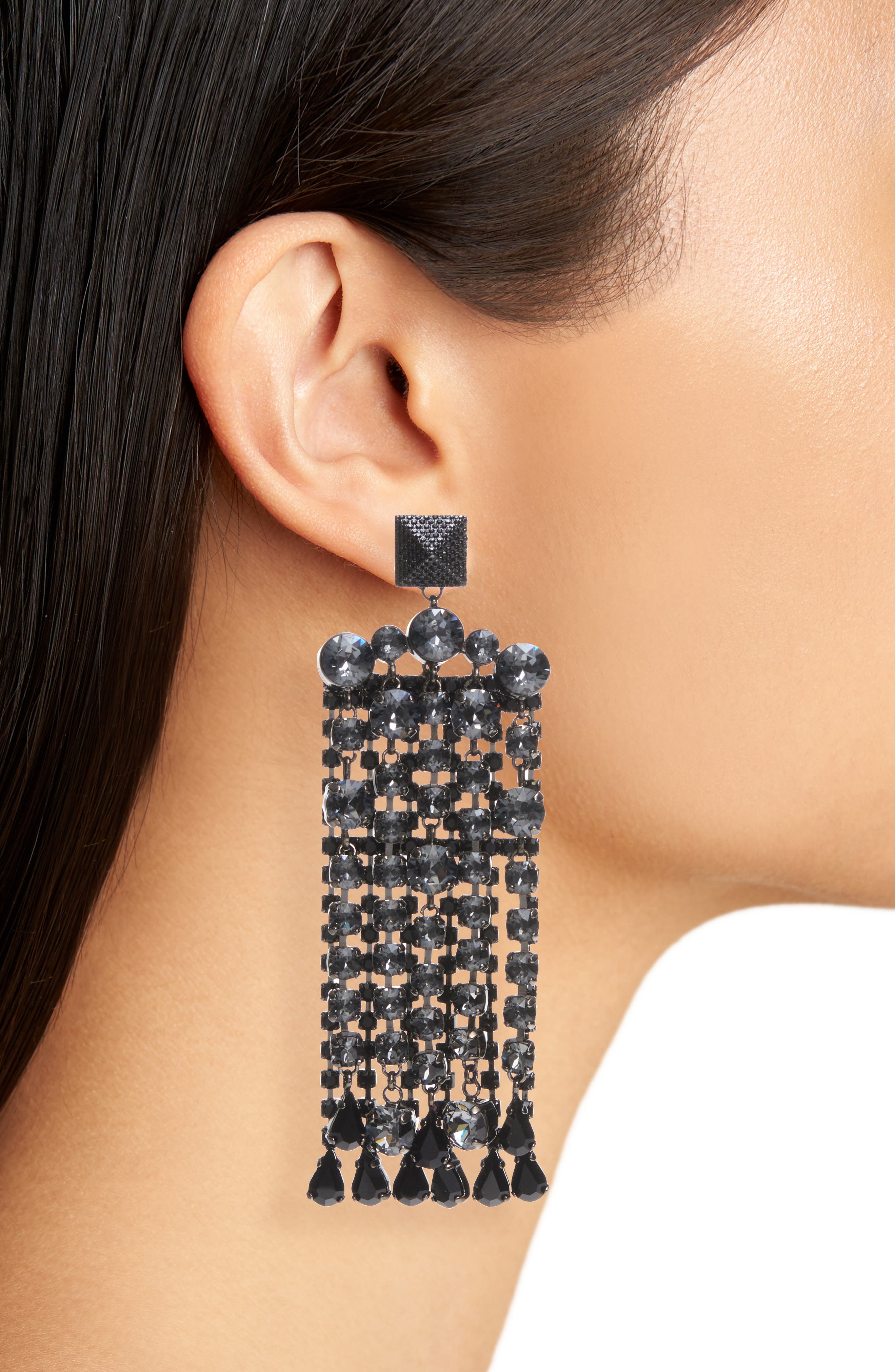 Valentino Garavani crystal-embellished earrings - Silver