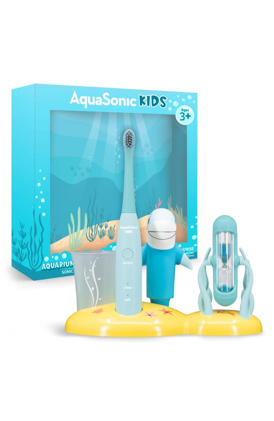 Aquasonic Aquarium Adventures Kids Toothbrush Set In Blue