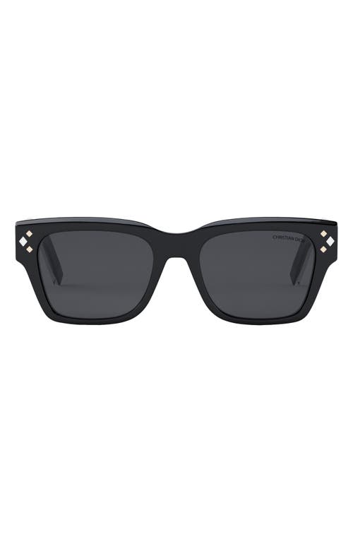 Dior Cd Diamond S2i 54mm Square Sunglasses In Black