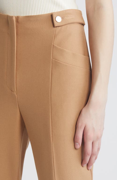 Shop Hugo Boss Boss Tupera Hollywood Waist Flare Pants In Iconic Camel