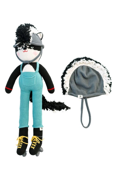 reD & oLive Reed Doll & Beanie Set in Black/Teal at Nordstrom