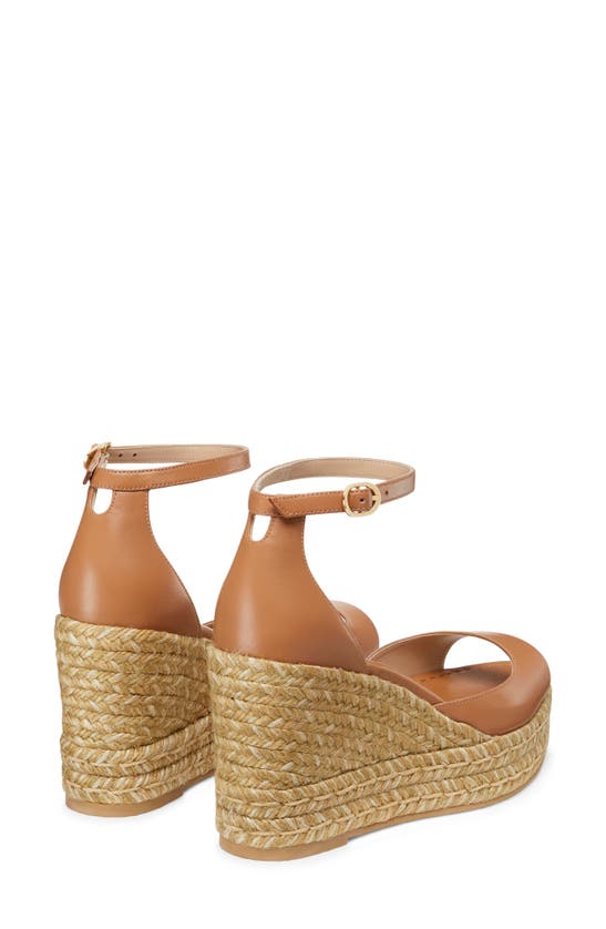 Shop Stuart Weitzman Nudistia Espadrille Wedge Sandal In Tan