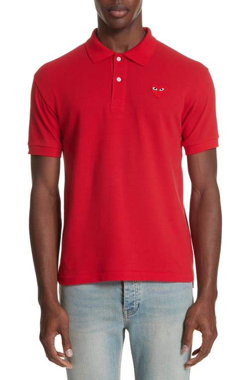 Comme des Garçons PLAY Heart Logo Slim Fit Polo at Nordstrom,