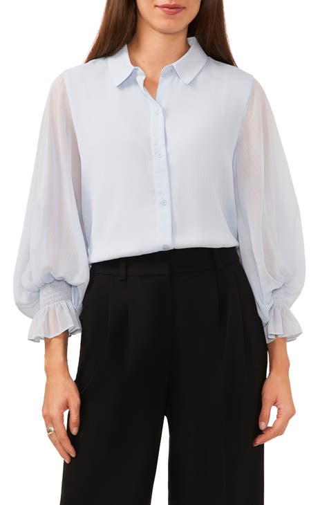 Ivory Top - Balloon Sleeve Top - Ruched Top - Lulus