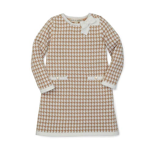 Hope & Henry Girls' Bow Sweater Dress, Toddler In Antique White