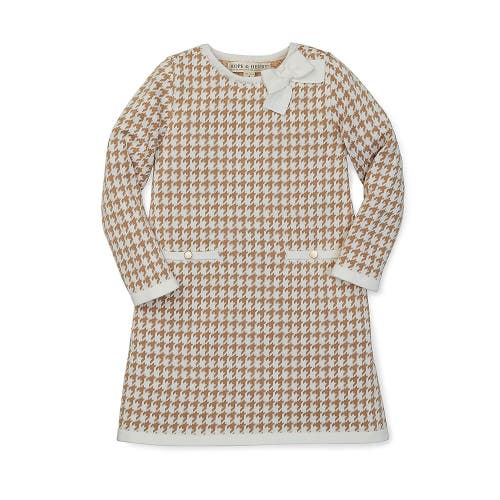 Shop Hope & Henry Girls' Bow Sweater Dress, Toddler In Antique White