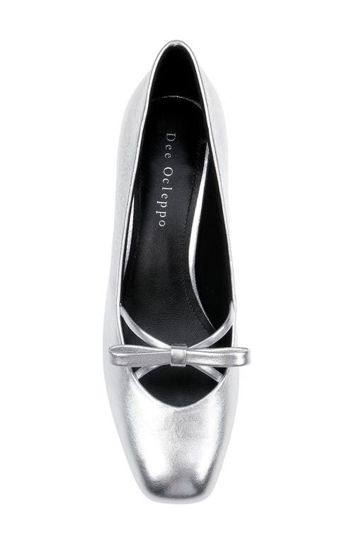 Shop Dee Ocleppo Zion Pump In Silver Leather