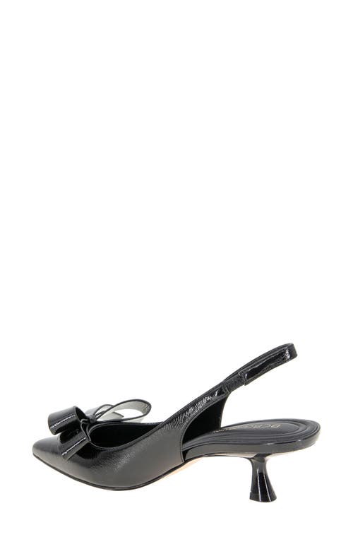 Bcbgeneration Kasiva Singback Kitten Heel Pump In Black Patent