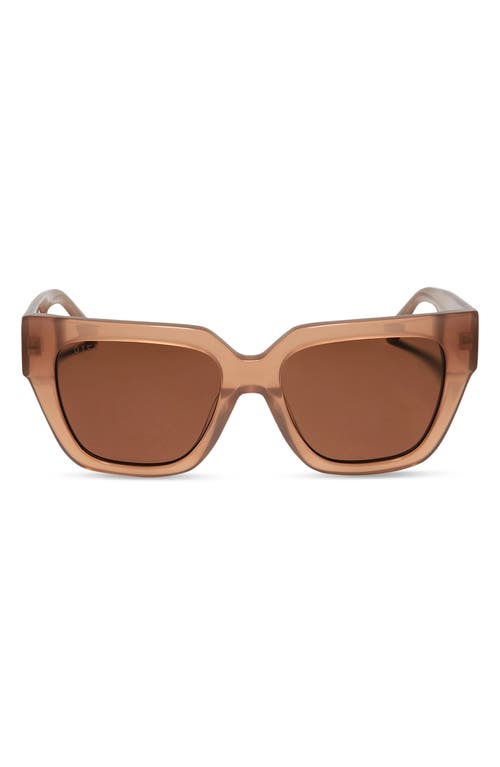 Diff Remi Ii 53mm Polarized Square Sunglasses In Brown