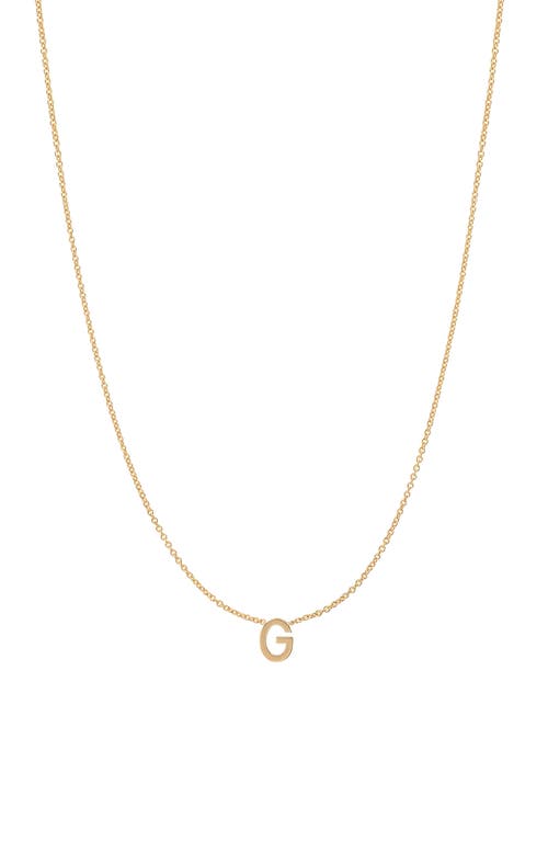 Initial Pendant Necklace in 14K Yellow Gold-G