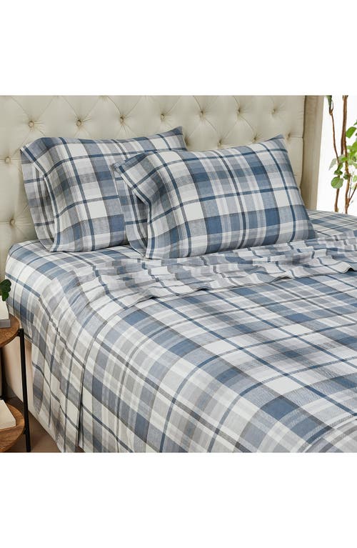 Southshore Fine Linens Highland Collection Extra Deep Cotton Sheet Set In Blue