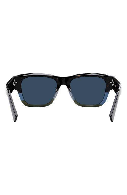 Shop Dior 'blacksuitxl S2u 54mm Square Sunglasses In Dark Havana/blue Mirror