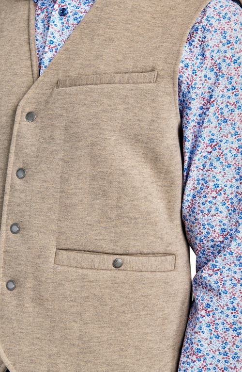 Brooklyn Brigade Solid Quilted Vest In Tan