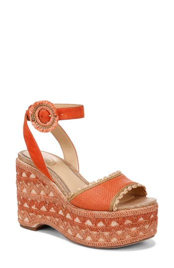 SAM EDELMAN SAM EDELMAN AMBER ESPADRILLE PLATFORM ANKLE STRAP SANDAL 